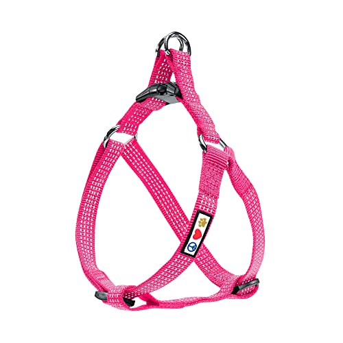 Pawtitas Reflective Step in Dog Harness or Reflective Vest Harness, Comfort Control, Training Walking of Your Puppy/Dog Extra Small Dog Harness XS Pink Dog Harness