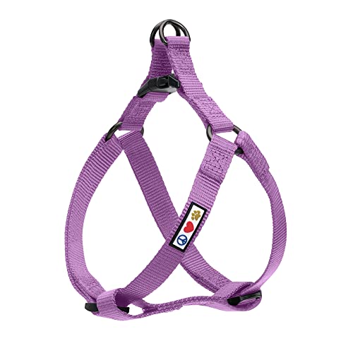 Pawtitas Solid Color Step in Dog Harness or Vest Harness Dog Training Walking of Your Puppy Harness Medium Dog Harness Orchid Purple Dog Harness