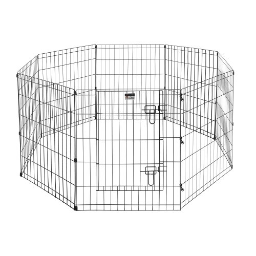 Pet Trex 24" Exercise Playpen for Dogs Eight 24" x 30" High Panels with Gate