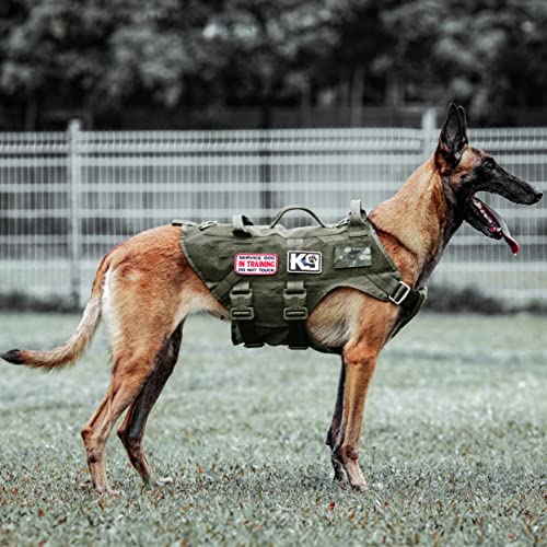 PETAC GEAR Tactical Dog Harness No Pull for Large K9 Working Dogs Military Dogs Vest Police Service Training Dogs Molle Harnesses with Handle … …