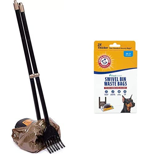 Petmate Arm & Hammer Swivel Bin & Rake Pooper Scooper 2023 Vet Ranch