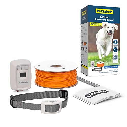 PetSafe Classic In-Ground Fence for Dogs and Cats - from The Parent Company of Invisible Fence Brand - Includes 500 ft of Wire - Expandable Coverage up to 5 Acres