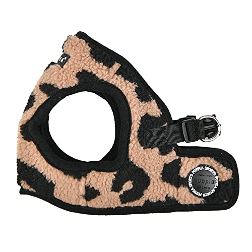 Puppia Serval Vest Dog Harness Step-in Warm Winter Leopard Pattern for Small and Medium Dog, Beige, X-Large