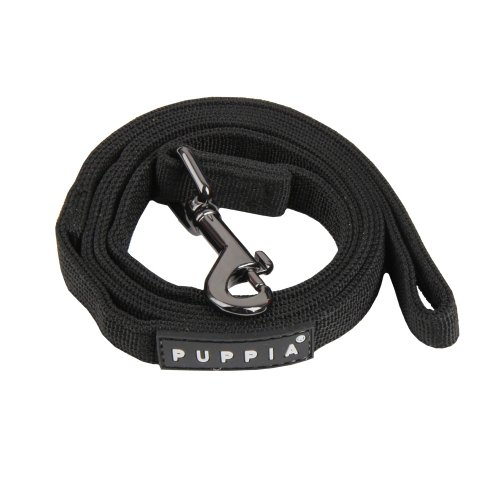 PUPPIA Two Tone Dog Lead Strong Durable Comfortable Grip Walking Training Leash for Small & Medium Dog, Black, Large