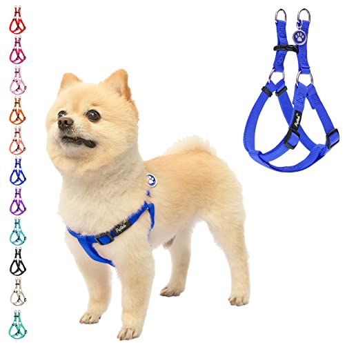 PUPTECK No Pull Dog Harness Soft Adjustable Basic Nylon Step in Puppy Vest Outdoor Walking with ID Tag