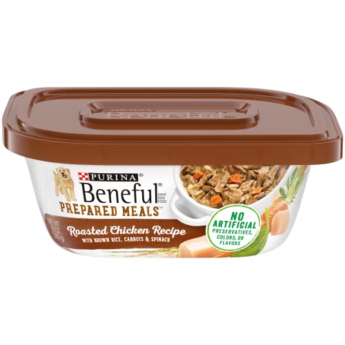 Purina Beneful High Protein, Wet Dog Food With Gravy, Prepared Meals Roasted Chicken Recipe - (8) 10 oz. Tubs