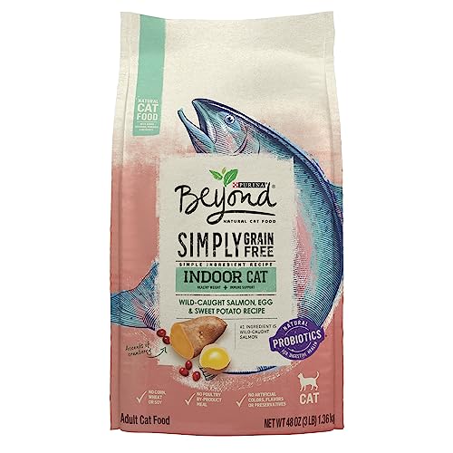 Purina Beyond Grain Free, Natural Dry Cat Food, Simply Indoor Salmon, Egg & Sweet Potato Recipe - 3 lb. Bag