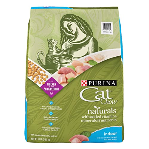 Purina Cat Chow Hairball, Healthy Weight, Indoor, Natural Dry Cat Food, Naturals Indoor - 13 lb. Bag