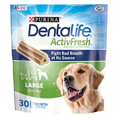 Purina DentaLife Large Dog Dental Chews ActivFresh Daily Oral Care - 30 Ct. Pouch