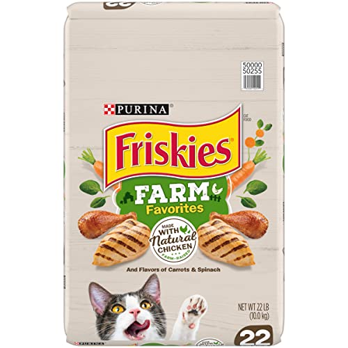 Purina Friskies Dry Cat Food, Farm Favorites with Chicken - 22 lb. Bag