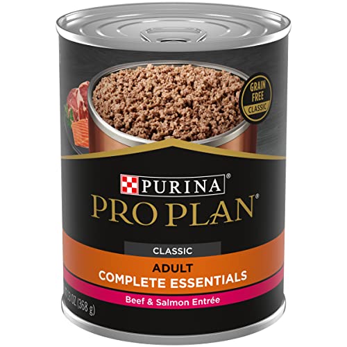 Purina Pro Plan High Protein, Grain Free Wet Dog Food, Beef and Salmon Entree - (12) 13 Oz. Cans