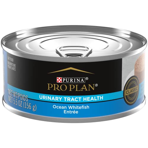 Purina Pro Plan Urinary Tract Cat Food Wet Pate, Urinary Tract Health Ocean Whitefish Entree - (24) 5.5 oz. Cans