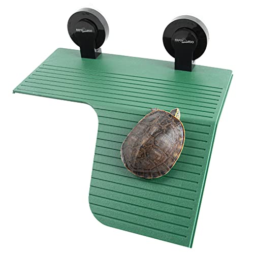 REPTI ZOO Turtle Basking Platform, Turtle Tank Platform Reptile Habitat, Climbing Shelf Turtle Tank