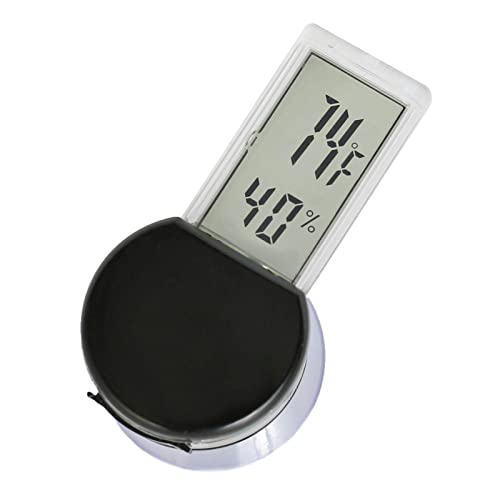 Reptile Terrarium Thermometer Hygrometer Digital Display for Snake Tortoise Frog Lizard Spider Beard Dragon,Pet Rearing Box Reptiles Tank Thermometer Hygrometer with Suction Cup