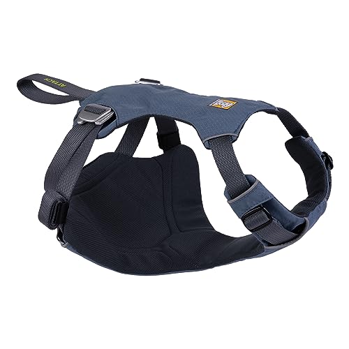 Ruffwear, Load Up Dog Harness, Strength-Rated Car Safety Harness with Universal Seat Belt Attachment, Slate Blue, Small
