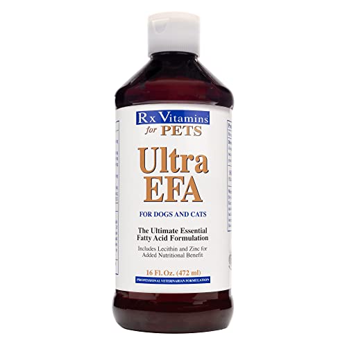 Rx Vitamins for Pets Ultra EFA for Dogs & Cats - Veterinary Essential Fatty Acid Formula - Help Joint Pain & Stiffness - 16 fl. oz.