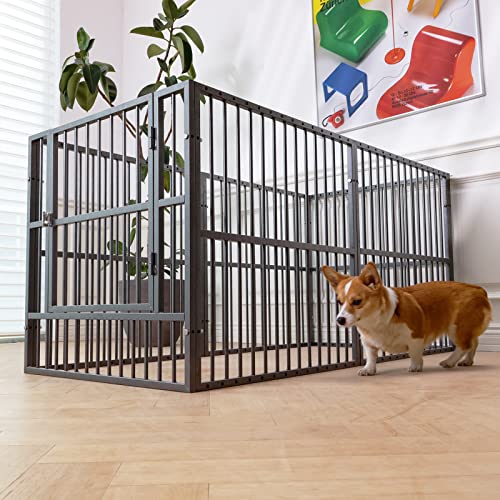 RYPetmia Dog Playpen 31.5" Height Puppy Pen,Heavy Duty 31"- 63" Inch Extendable, Safe and Sturdy Dog pens, Easy Assemble for Outdoor Indoor pet playpen