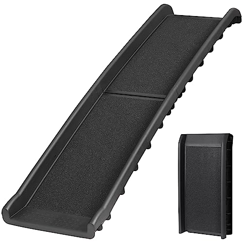 Saicool Pet Ramp,61 Inches Folding Portable Sturdy Lightweight Dog Stairs Cat Ramp with Increased Nonslip Surface,Collapsible Pet Ladder Help Your Senior Dog Easy Get in & Out of Cars,Trucks,SUVs