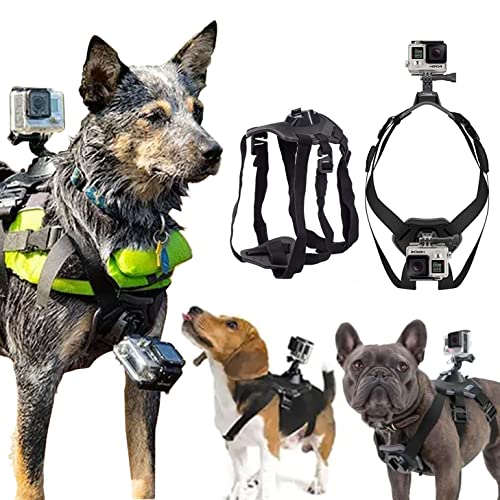 SHANSHUIART Gopro Dog Harness Mount, Soft and Adjustable Dog Harness Gopro for Large, Medium and Small Dogs Can Be Used for Chest and Back Fixation Suitable for All Models of Gopro Hero