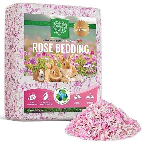 Small Pet Select - Natural Paper Bedding with Real Rose Petals, 56L