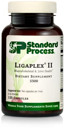 Standard Process Ligaplex II - Whole Food RNA Supplement and Manganese Supplement, Bone Support, Bone Health and Bone Strength with Phosphorus, Calcium Lactate, Beet Root, and More - 150 Capsules