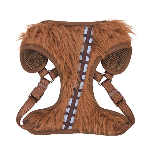 STAR WARS Chewbacca Cosplay Dog Harness for Medium Dogs, Medium (M) | Brown Medium Dog Harness is Cute No Pull Dog Harness | STAR WARS Merch for Dogs or STAR WARS Pet Costume,FF15813