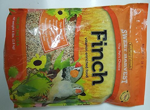 Sweet Harvest Finch Bird Food, 4 lbs Bag - Seed Mix for Finches