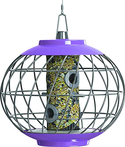 The Nuttery HELD04A Helix Seed Bird Feeder, Aubergine