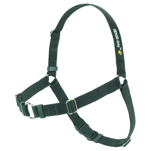 The Original Sense-ible No-Pull Dog Training Harness (Black, Large Wide)