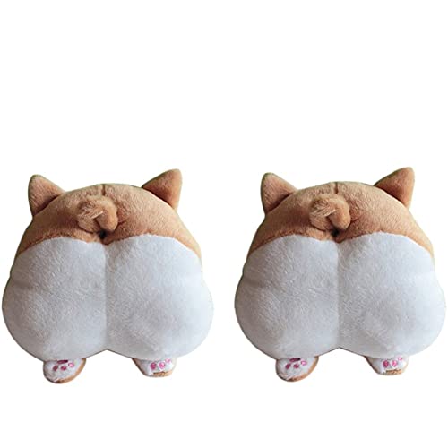 TINTON LIFE 2PCS Super Cute Corgi Butt Car Seat Headrest Neck Pillow