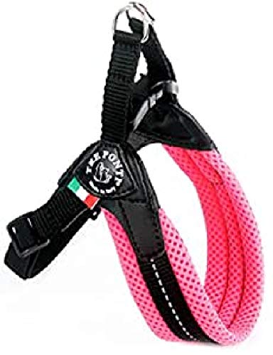 TRE PONTI Easy Fit Mesh Classic Neon Dog Harness, Size 2, Pink