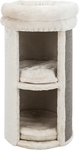 Trixie Mexia 2-Story Cat Condo Tower, Top Platform with Removable Bed, Removable Cushions 15.75 x 15.75 x 29 inches