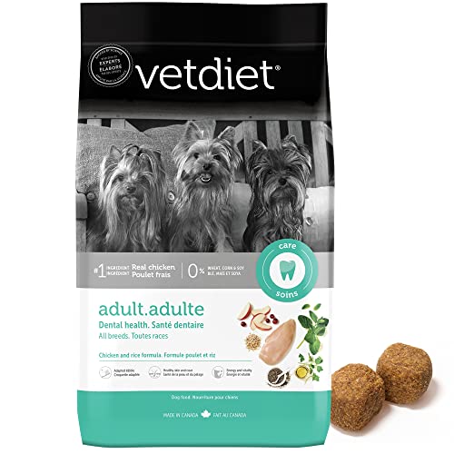 Vetdiet Dog Food Dental Health Formula, Chicken & Rice, Adult All Breeds, 6 lb