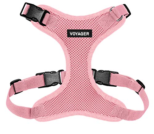 Voyager Step-in Lock Pet Harness - All Weather Mesh, Adjustable Step in Harness for Cats and Dogs by Best Pet Supplies - Pink, XS