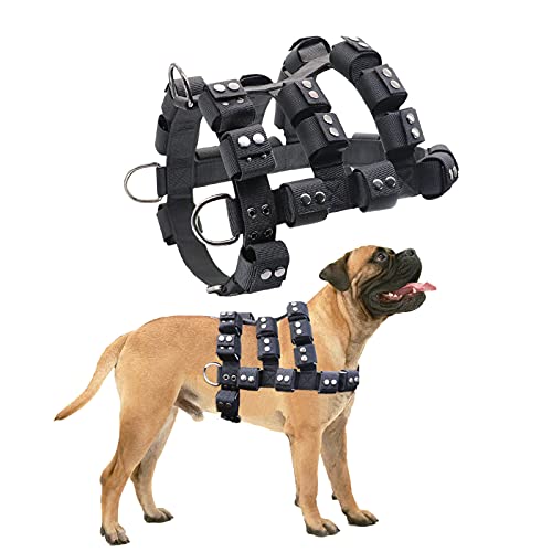 Walktime, Dog Harness for Small Medium Large Dogs No Pull, Dog Weighted Vest, Tactical Dog Harness for Pit Bulls with Pockets (Adjustable Weight) - Weight Loss, Exercise, Walking, Muscle