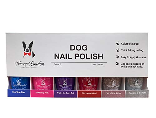 Warren London - Dog Nail Polish in A Bottle - for Premium Coverage and Color - All 6 Colors