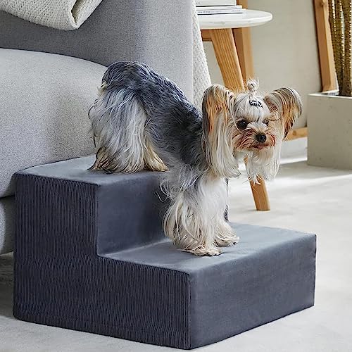 WNPETHOME Dog Stairs for Small Dogs, Pet Stairs and Dog Steps for Couch and Chair, Pet Steps with Removable Washable Cover & Anti-Slip Bottom, for Small Medium Dogs and Cats