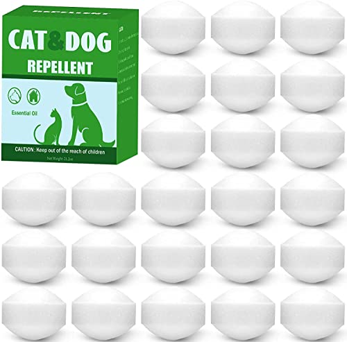 24 Pack Stray Cat Repellent Dog Repellent Peppermint Oil to Repel Cats and Dogs, Natural Dog Cat Deterrent, Keep Cats Dogs Off Lawn, Garden, Mulch & Flower Beds, Human & Pet Safe