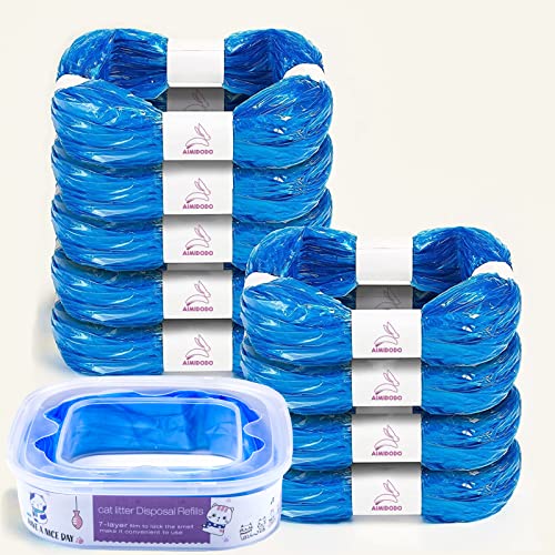 9 Pack Cat Litter Refills Compatible Bag Compatible with Your Genie Litter Refill（Included One Refill Cartridge）