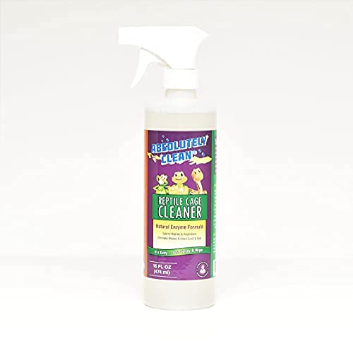 Absolutely Clean Amazing Reptile & Amphibian Terrarium Cleaner and Odor Eliminator - Just Spray/Wipe - Safely & Easily Removes Reptile & Amphibian Messes - USA Made