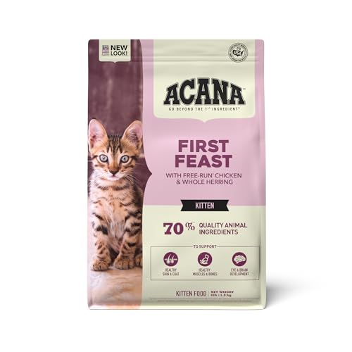 ACANA Dry Cat Food for Kittens, First Feast, Free Run Chicken and Whole Herring, 4lb