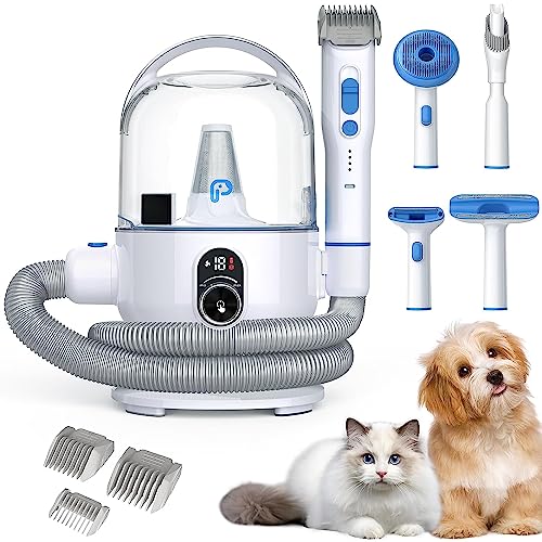 ACONEE Dog Hair Vacuum & Dog Grooming Kit, 5 in-1 Pet Grooming Vacuum Suction 99% Pet Hair for Dogs Cats, 2L Large Capacity Dust Cup, Low Noise Dog Hair Vacuum for Shedding Pet Hair