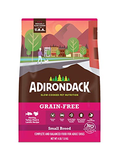 Adirondack Pet Food Adirondack Dog Food Made in USA [Limited Ingredient Grain Free Dog Food], Small Breed Dry Dog Food, Herring, Turkey Meal, and Lentils Recipe, 4 lb. Bag