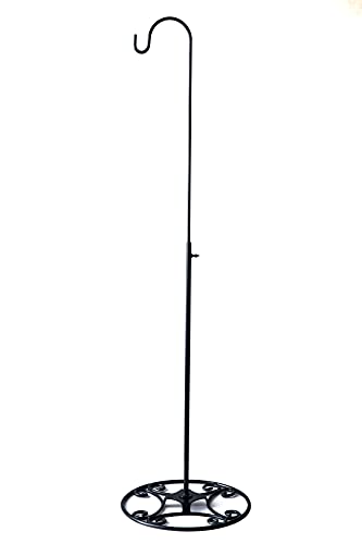 Adjustable Black Iron Shepherds Hook 34"-55" - Wedding Event and Home Decor