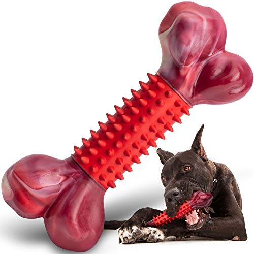 Apasiri Tough Dog Toys for Aggressive Chewers Large Breed, Chew Toys, Durable Bones Made with Nylon and Rubber, Big Indestructible Toy, Medium Puppy Teething chew