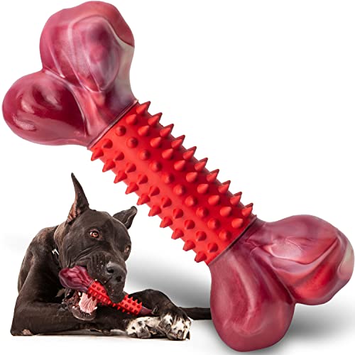 Apasiri Tough Dog Toys for Aggressive Chewers Large Breed, Chew Toys, Durable Bones Made with Nylon and Rubber, Big Indestructible Toy, Medium Puppy Teething chew