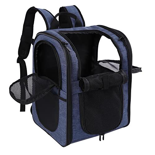 Apollo Walker Pet Carrier Backpack for Large/Small Cats and Dogs, Puppies, Safety Features and Cushion Back Support | for Travel, Hiking, Outdoor Use (Navy)