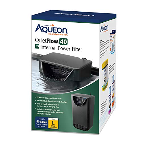 Aqueon QuietFlow E Internal Aquarium Fish Tank Power Filter For Up To 40 Gallon Aquariums