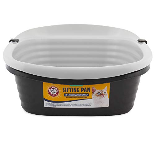 Arm & Hammer Large Sifting Litter Box Scoop Free Cat Litter Tray with Microban, Made in USA