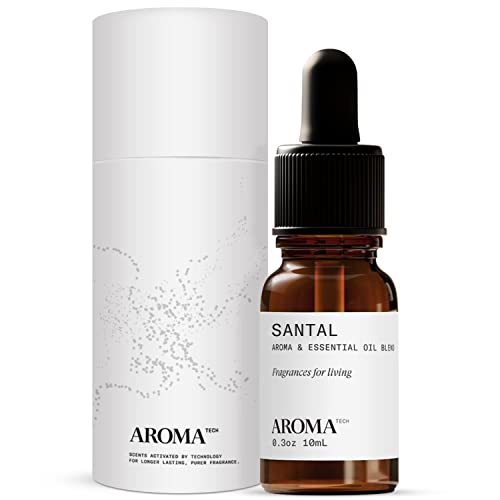 AromaTech Santal Aroma Essential Oil Blend, Aromatherapy Diffuser Oil with Patchouli and Cedarwood for Diffuser, Humidifier - 0.3 fl oz, 10 mL